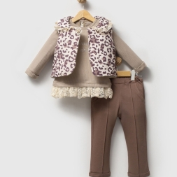 KIZ 2/4 YAŞ YILDIZ LEOPAR 3 LÜ TAKIM