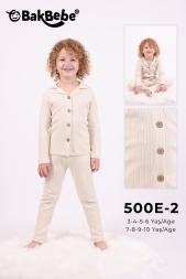 BAKBEBE 500E-2/1 -JAKARLI ÖRME PİJAMA TAKIMI