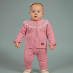 KIZ 9/24 AY YAKA FİSTO SAÇ ÖRGÜ İKİLİ TAKIM