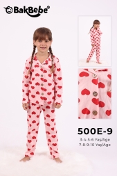 BAKBEBE 500E-9/1-KALPLİ KIZ PİJAMA TAKIMI