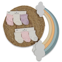 KIZ 0/6 AY NEWBORN 3LÜ KARTON ÇORAP