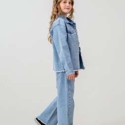 KIZ 10/13 YAŞ TAŞLI PUANLI KOT ÜÇLÜ TAKIM