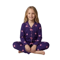 KIZ 11/15 YAŞ MOR DÜĞM PİJAMA