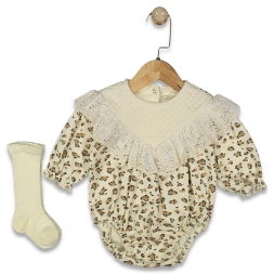 KIZ 1/18 AY LEOPARLI ÇORAPLI BADİ