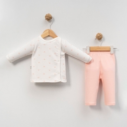 KIZ 1/2 AY KALP DESENLİ BİYELİ TAKIM