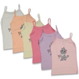 KIZ 12/13 YAŞ İP ASKI BASKILI ATLET