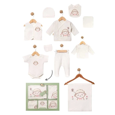 KIZ 1/3 AY ÇİÇEKLİ KUZU 10 LU SET