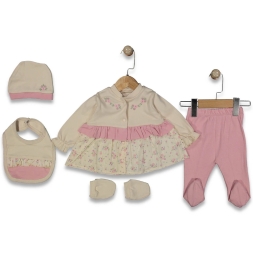 KIZ 1/3 AY ÇITIR CİCEKLİ 5 Lİ SET