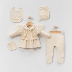 KIZ 1/3 AY MOBİL DANTEL YAKALI 5Lİ SET