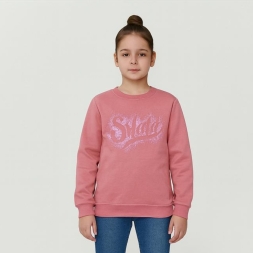 KIZ 13/16 YAŞ SIFIR YAKA BASKILI SWEAT