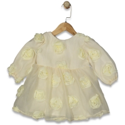 KIZ 1/5 YAŞ ORGANİZE GÜLLÜ UZUN KOLLU ELBİSE