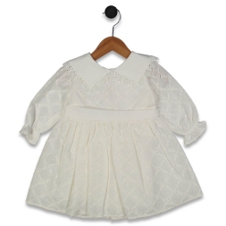 KIZ 1/5 YAŞ P D YAKALI BEL KEMERLİ ELBİSE