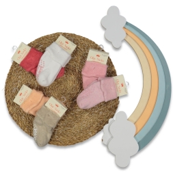 KIZ 18/24 AY BEBEK KIVRIK HAVLU KAYDIRMAZ ÇORAP