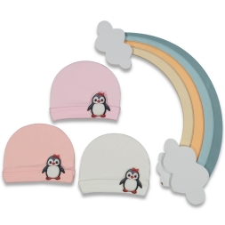 KIZ 1/9 AY SEVİMLİ PENGUEN FİGÜRLÜ ŞAPKA