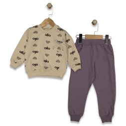 KIZ 2/5 YAŞ ALO BASKILI SWEET İKİLİ TAKIM