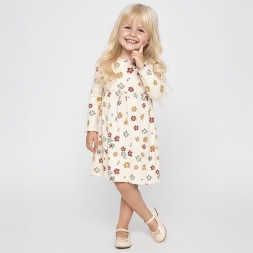KIZ 2/5 YAŞ ÇİÇEK DESENLİ ELBİSE