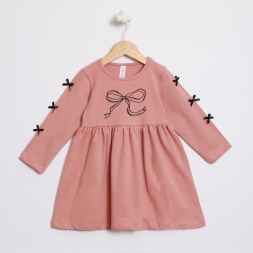 KIZ 2/5 YAŞ FİYONK BASKILI ELBİSE