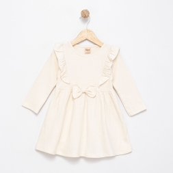 KIZ 2/5 YAŞ FİYONKLU MÜSLİN KIZ ELBİSE
