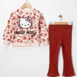 KIZ 2/5 YAŞ HELLO KİTY BASKILI TAŞLI TAKIM