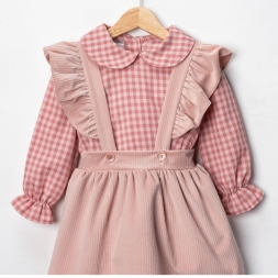 KIZ 2/5 YAŞ KADİFE SLOPET ELBİSE