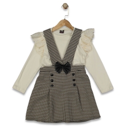 KIZ 2/5 YAŞ KARELİ FİYONKLU SÜPER STAR 2Lİ TAKIM