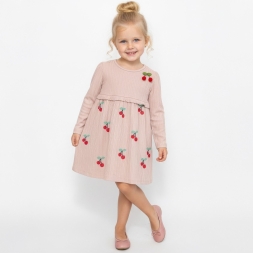 KIZ 2/5 YAŞ KİRAZ AKSESUARLI ELBİSE