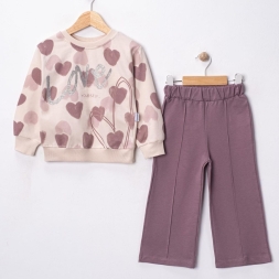 KIZ 2/5 YAŞ LOVE BASKILI TAKIM