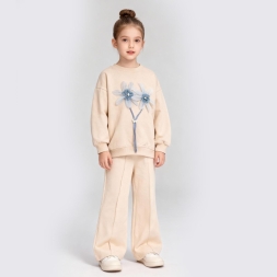 KIZ 2/5 YAŞ  MAVİ ÇİÇEKLİ İKİ İP TAKIM