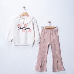 KIZ 2/5 YAŞ NAKIŞLI FİYONKLU ELBİSE