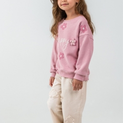 KIZ 2/5 YAŞ ORLON PAPATYA NAKIŞLI HAPPY İKİLİ TAKI