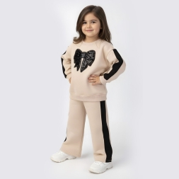 KIZ 2/5 YAŞ PUL İŞLEMELİ 3İP KIZ ÇOCUK TAKIM