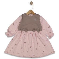 KIZ 2/5 YAŞ TAŞLI YELEKLİ ELBİSE