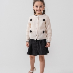 KIZ 2/5 YAŞ TRİKO HIRKALI ÜÇLÜ TAKIM