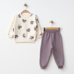 KIZ 2/5 YAŞ ÜÇ İP KALPLİ TAKIM