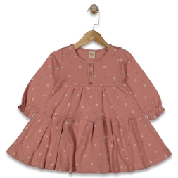 KIZ 2/5 YAŞ YILDIZ DESENLİ ELBİSE