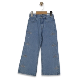 KIZ 2/6 YAŞ ALO  NAKIŞLI KOT  PANTOLON