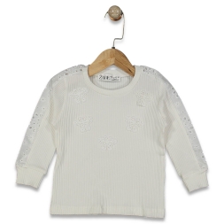 KIZ 2/6 YAŞ ŞERİT GÜPÜRLÜ KELEBEKLİ BADİ