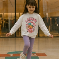 KIZ 3/10 YAŞ BUŞY LABUBU TAYTLİ 2Lİ TAKIM