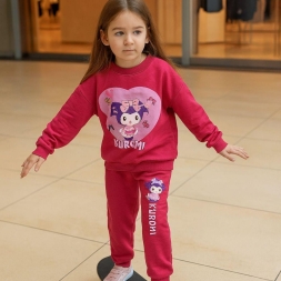 KIZ 3/10 YAŞ BY KUROMİ BASKILI 3 İP Ş.SUZ TAKIM