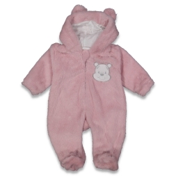 KIZ 3/12 AY AYILI PELUŞ KAPŞONLU TULUM