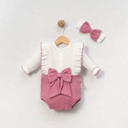 KIZ 3/12 AY BÜYÜK FİYONKLU ROMPER