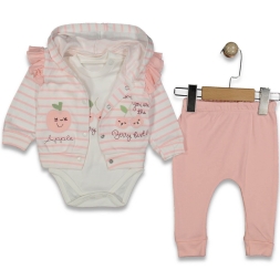 KIZ 3/12 AY ÇİZGİLİ KIZ 3 LÜ TAKIM