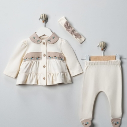 KIZ 3/3 AY ROBA NAKIŞLI 3\'LÜ TAKIM