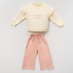 KIZ 3/6 YAŞ GÖVDE NAKIŞLI İKİLİ TAKIM