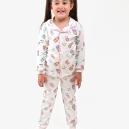 KIZ 3/6 YAŞ LABUBU BASKILI 3-6 YAŞ PİJAMA TAKIM