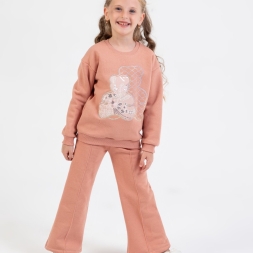 KIZ 3/7 YAŞ AYICIK İŞLİ ÜÇ İP  TAKIM