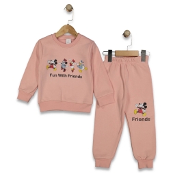 KIZ 3/7 YAŞ FUN WİTH YAZILI 2Lİ TAKIM