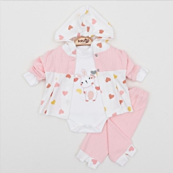 KIZ 3/9 AY KALPLİ 3LÜ KAPŞONLU TAKIM