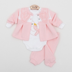 KIZ 3/9 AY ÖRDEKLİ YAKA DETAYLI 3LÜ TAKIM