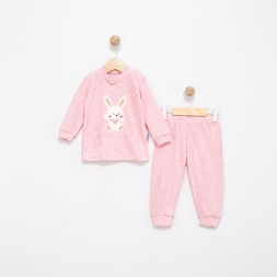 KIZ 3/9 AY TAVŞANLI KADİFE TAKIM